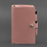 Шкіряний жіночий блокнот (Софт-бук) в рожевому кольорі на кнопці - BlankNote (42053) - 6