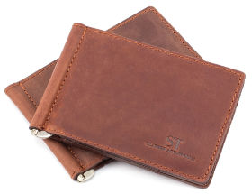 Оригинальный зажим для денег в ретро стиле ST Leather (16859)