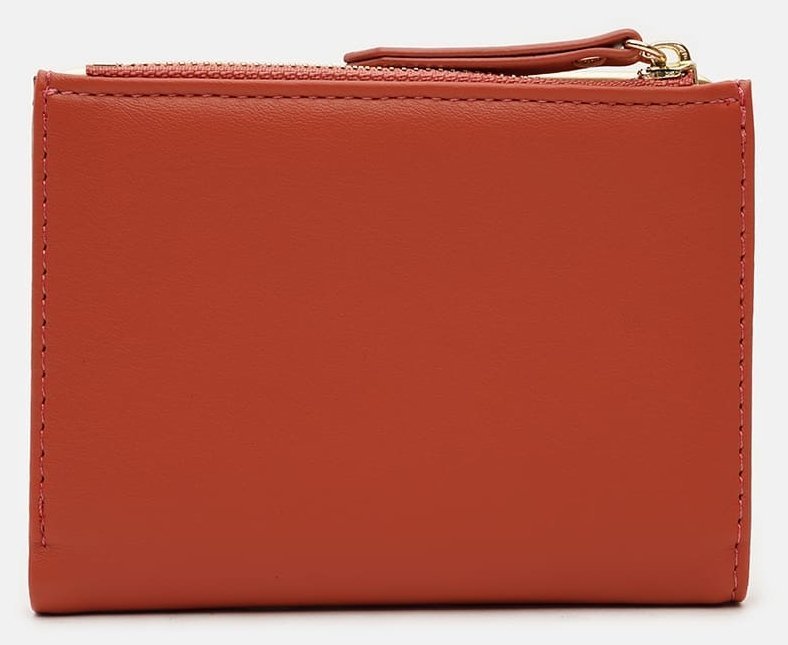 Червоний жіночий гаманець подвійного складання з екошкіри Monsen 72253