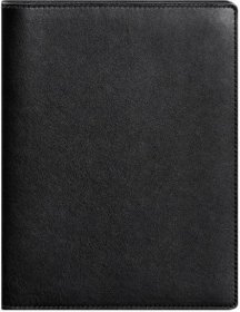 Кожаный блокнот на сегрегаторе в мягкой обложке черного цвета - BlankNote (42453)
