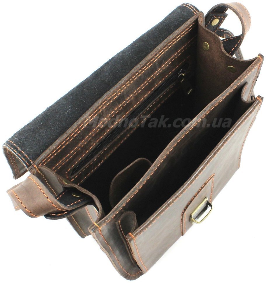 Винтажная мужская сумка из кожи Crazy Horse – Старинная Италия (10009) modnotak фото №2