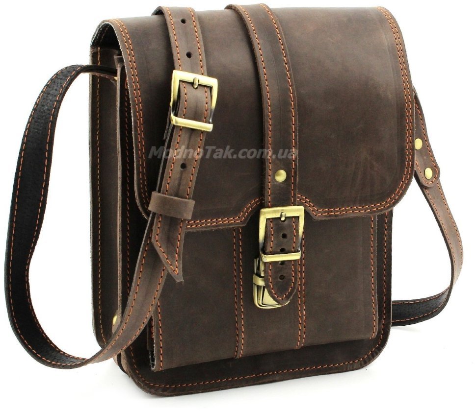 Винтажная мужская сумка из кожи Crazy Horse – Старинная Италия (10009) modnotak фото №1