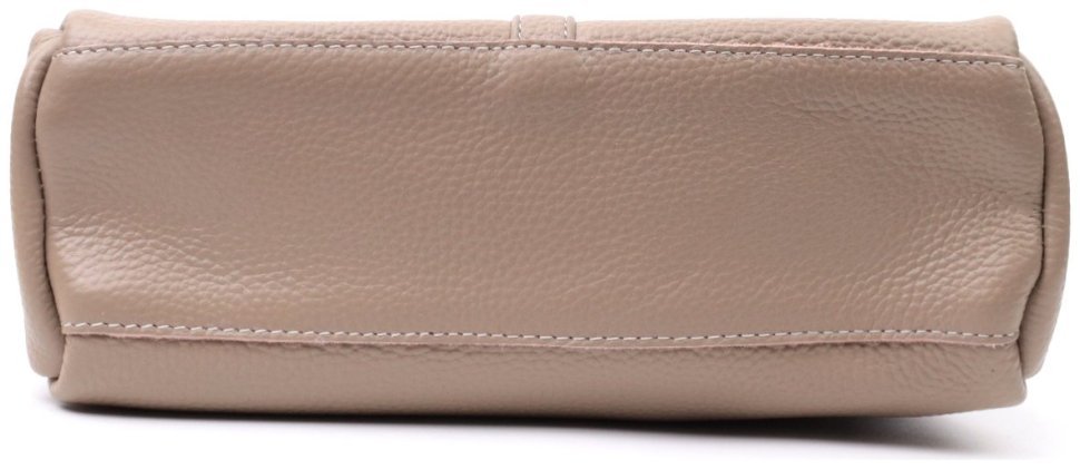 Женская кожаная сумка с металлическим декором Vintage 22609 Бежевая modnotak фото №6