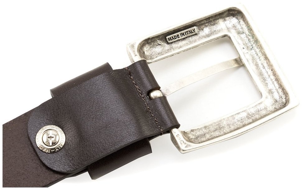 Дизайнерский кожаный женский ремень из итальянской кожи Gherardini 40806 цвет темно-коричневый modnotak фото №3