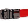 Вузький ремінь із натуральної шкіри червоного кольору з пряжкою-автомат Vintage (2420220) - 3