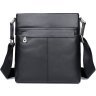 Елегантна сумка планшет в гладку шкіру чорного кольору VINTAGE STYLE (14981) - 1