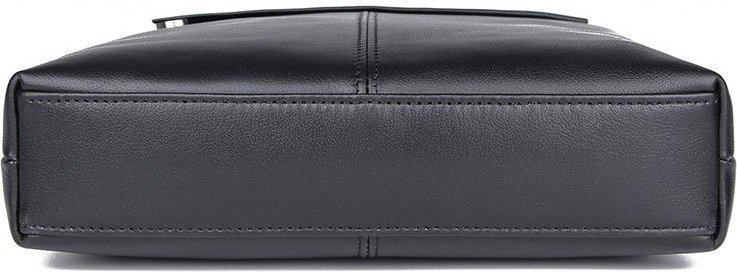 Елегантна сумка планшет в гладку шкіру чорного кольору VINTAGE STYLE (14981)