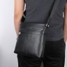 Елегантна сумка планшет в гладку шкіру чорного кольору VINTAGE STYLE (14981) - 9