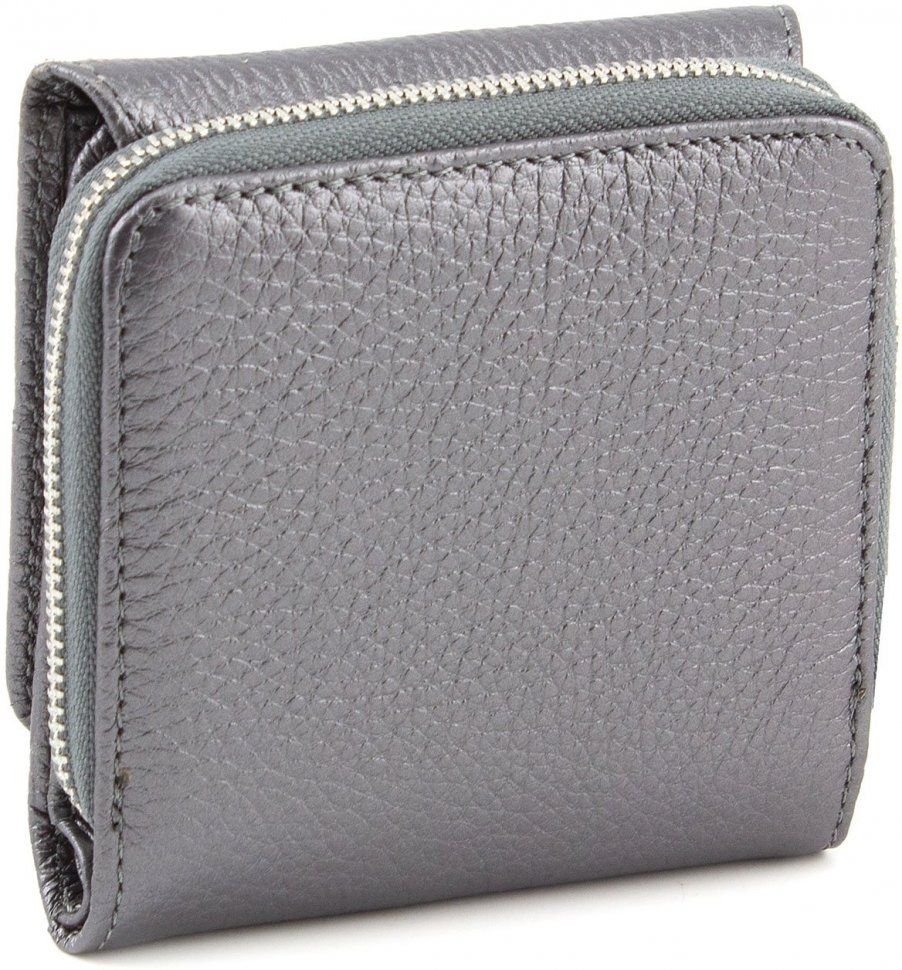Сірий гаманець з натуральної шкіри італійського виробництва Tony Bellucci (10582)