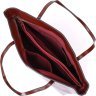 Практична жіноча сумка-шоппер із натуральної шкіри коричневого кольору Vintage (2422103) - 5