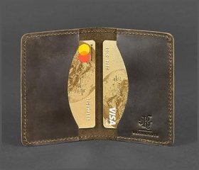 Темно-коричневый карманный картхолдер из натуральной кожи BlankNote (12988)