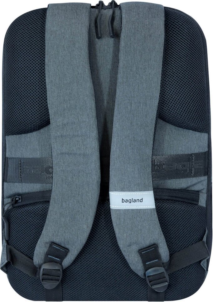 Текстильний чоловічий рюкзак сірого кольору під ноутбук Bagland (53453)