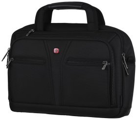 Містка повсякденна сумка для ноутбука до 14" через плече з фіксатором Pass-Thru Wenger BC Pro чорна 103553