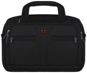 Містка повсякденна сумка для ноутбука до 14" через плече з фіксатором Pass-Thru Wenger BC Pro чорна 103553