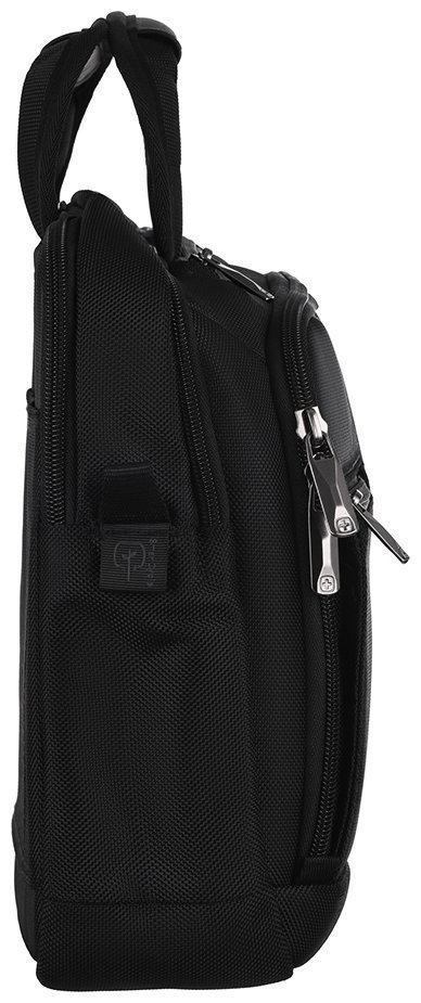 Вместительная повседневная сумка для ноутбука до 14" через плечо с фиксатором Pass-Thru Wenger BC Pro черная 103553 modnotak фото №6