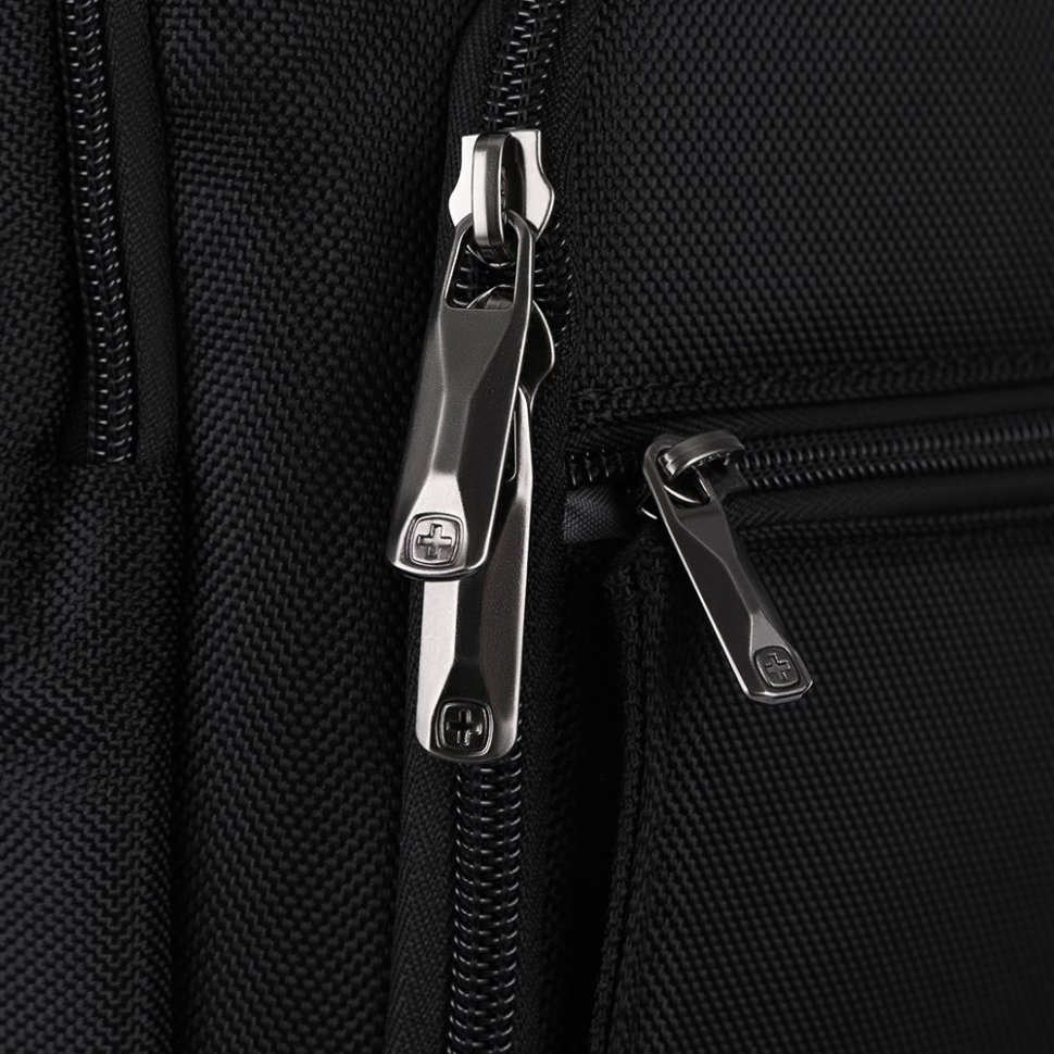 Вместительная повседневная сумка для ноутбука до 14" через плечо с фиксатором Pass-Thru Wenger BC Pro черная 103553 modnotak фото №9