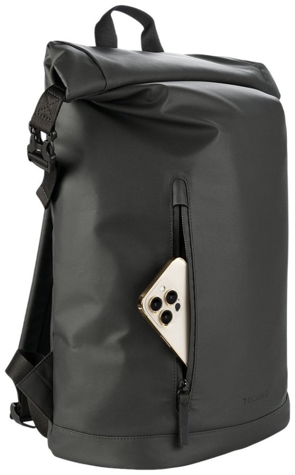 Городской рюкзак из водоотталкивающей ткани для ноутбука Tucano Rollo 15.6" черний 103653 modnotak фото №3