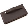 Шкіряний жіночий гаманець великого розміру у коричневому кольорі KARYA (19897) - 4