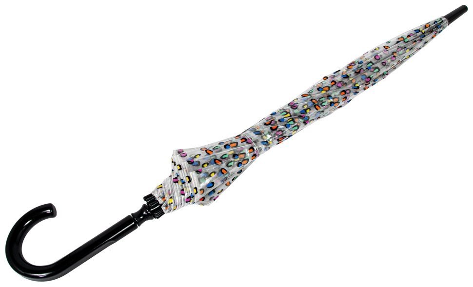 Зонт-трость женский Fulton Birdcage-2 L042 Candy Leopard (механика, прозрачный с разноцветным принтом) 93853 modnotak фото №4