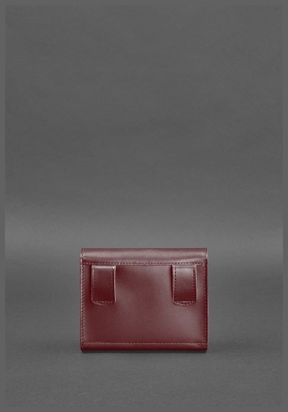 Шкіряна сумка в бордовому кольорі з ремінцем на плече BlankNote Mini (12818)