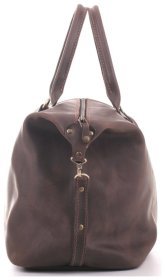 Спортивная дорожная кожаная сумка винтажного коричневого цвета Travel Leather Bag (11008)