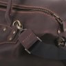 Спортивна дорожня шкіряна сумка вінтажного коричневого кольору Travel Leather Bag (11008) - 5