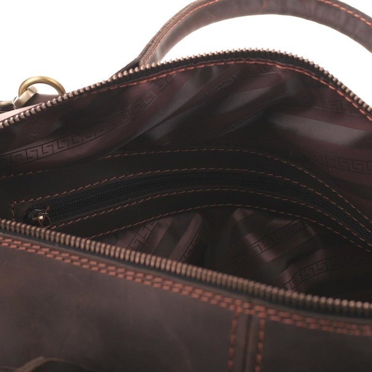 Спортивная дорожная кожаная сумка винтажного коричневого цвета Travel Leather Bag (11008)