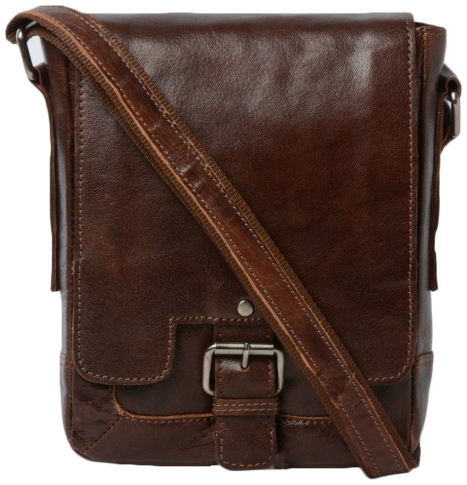Мужская сумка планшет из натуральной кожи с клапаном на магните Ashwood коричневого цвета 94353 фото №1 Мужская сумка планшет из натуральной кожи с клапаном на магните Ashwood коричневого цвета 94353 modnotak фото №1