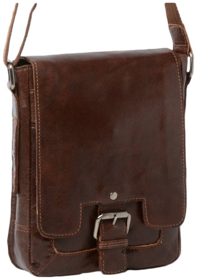 Мужская сумка планшет из натуральной кожи с клапаном на магните Ashwood коричневого цвета 94353 фото №2 Мужская сумка планшет из натуральной кожи с клапаном на магните Ashwood коричневого цвета 94353 modnotak фото №2