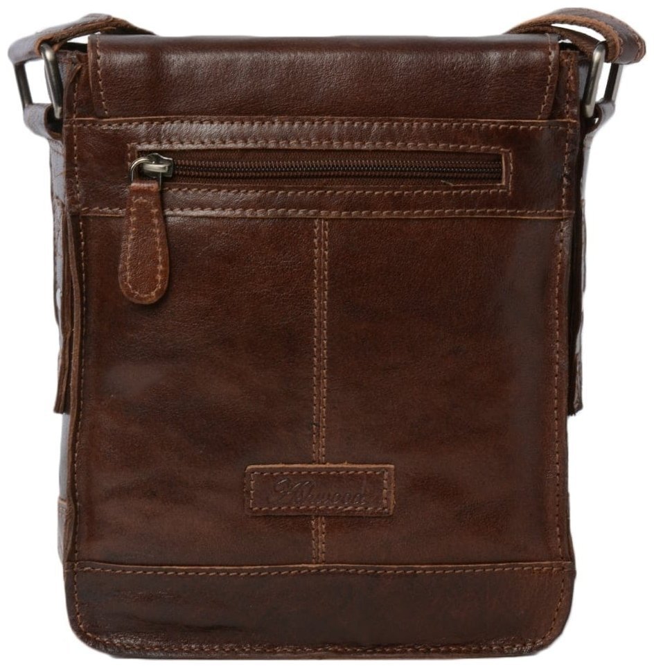 Мужская сумка планшет из натуральной кожи с клапаном на магните Ashwood коричневого цвета 94353 фото №3 Мужская сумка планшет из натуральной кожи с клапаном на магните Ashwood коричневого цвета 94353 modnotak фото №3