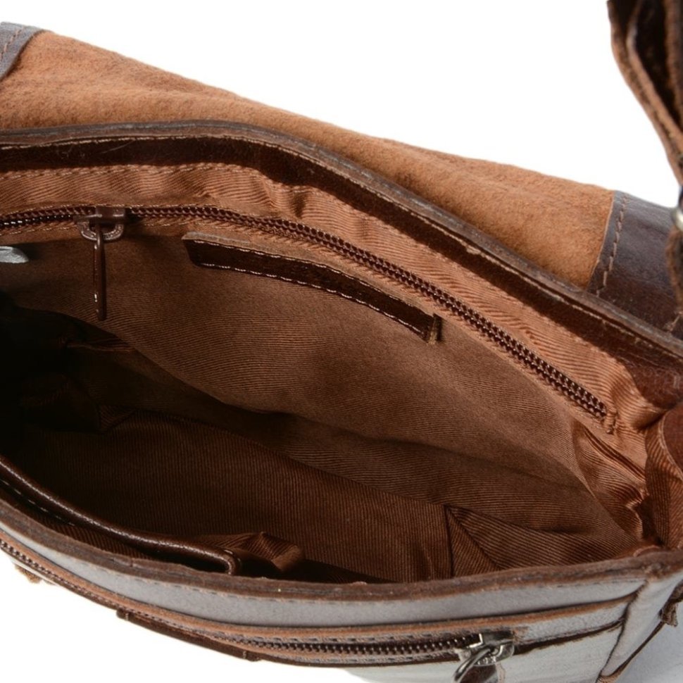 Мужская сумка планшет из натуральной кожи с клапаном на магните Ashwood коричневого цвета 94353 фото №5 Мужская сумка планшет из натуральной кожи с клапаном на магните Ashwood коричневого цвета 94353 modnotak фото №5