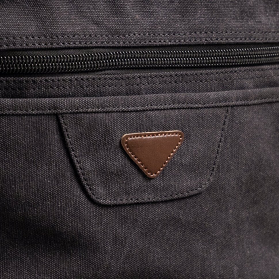 Черная сумка для ноутбука из качественного текстиля на два отделения Vintage (20177) modnotak фото №4