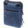 Мужская синяя сумка-планшет на два отделения из винтажной кожи SHVIGEL (11284) - 2