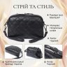 Компактный женский клатч из натуральной кожи с тиснением Vintage 94853 (черный) modnotak фото - 12