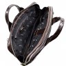 Ділова сумка зі шкіри під крокодила в коричневому кольорі - DESISAN (11589) - 5