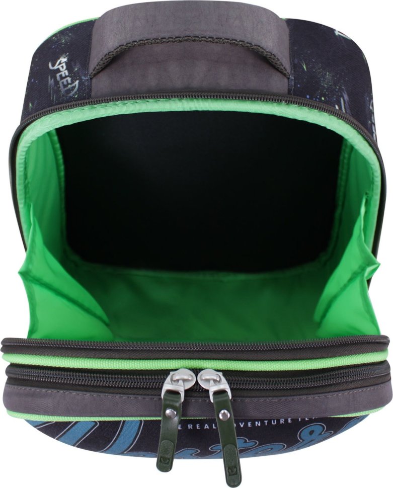 Шкільний рюкзак для хлопчиків із текстилю кольору хакі Bagland (55353)