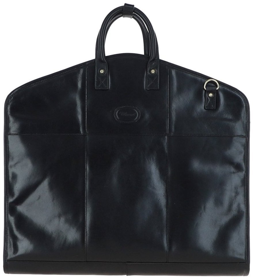 Мужской портплед из натуральной кожи через плечо Ashwood черного цвета 95453 modnotak фото №1