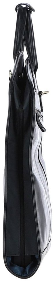 Мужской портплед из натуральной кожи через плечо Ashwood черного цвета 95453 modnotak фото №3