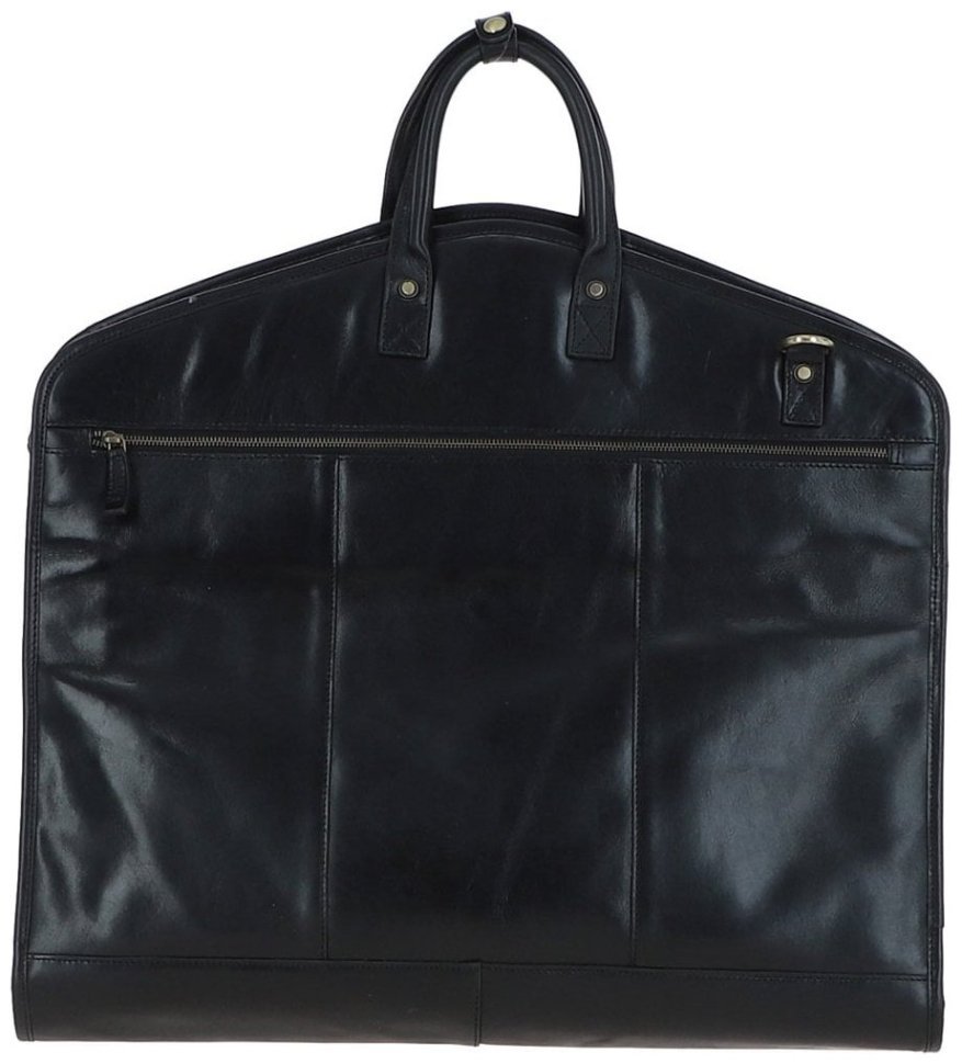 Мужской портплед из натуральной кожи через плечо Ashwood черного цвета 95453 modnotak фото №5