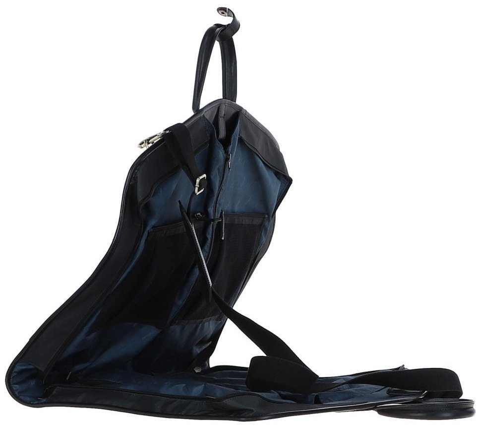 Мужской портплед из натуральной кожи через плечо Ashwood черного цвета 95453 modnotak фото №6