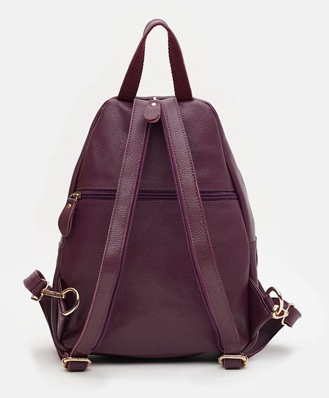 Жіночий рюкзак фіолетового кольору з натуральної шкіри Borsa Leather (21296) modnotak фото №3