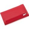 Класичний великий жіночий гаманець червоного кольору з фактурної шкіри KARYA (55953) - 3