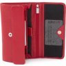 Класичний великий жіночий гаманець червоного кольору з фактурної шкіри KARYA (55953) - 2