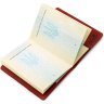 Красная обложка на паспорт из винтажной кожи с картой мира Shvigel (2413920) - 3