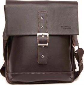 Мужская кожаная сумка-планшет коричневого цвета VATTО (11994)