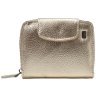 Женский кожаный кошелек золотистого цвета с монетницей на молнии Desisan 107053 modnotak фото - 1