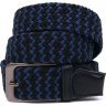 Чорно-синій ремінь брючний з текстилю зі стандартною пряжкою Vintage (2420811) - 1