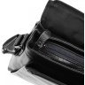Чорна чоловіча сумка з натуральної зернистої шкіри із клапаном Borsa Leather (57353) - 5