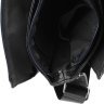 Чорна чоловіча сумка з натуральної зернистої шкіри із клапаном Borsa Leather (57353) - 6