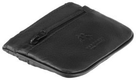 Добротная ключница из черной натуральной кожи на молнии Visconti 77353